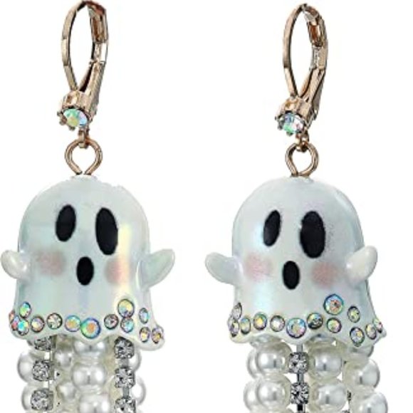Betsey Johnson Jewelry Betsey Johnson Ghost Drop Fringe Earrings